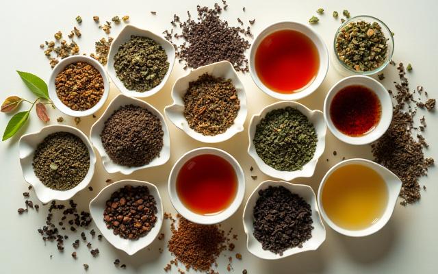 Különféle teák válogatása