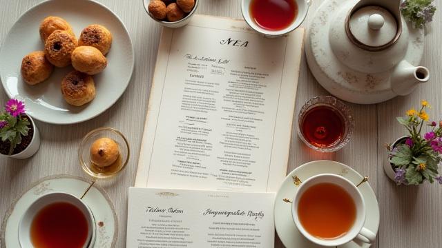 Premium tea menu