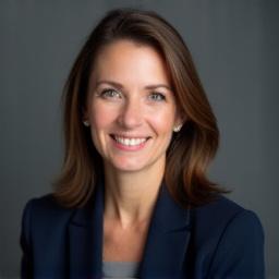 Portrékép Kovács Anna alapítóról, mosolyogva és professzionálisan